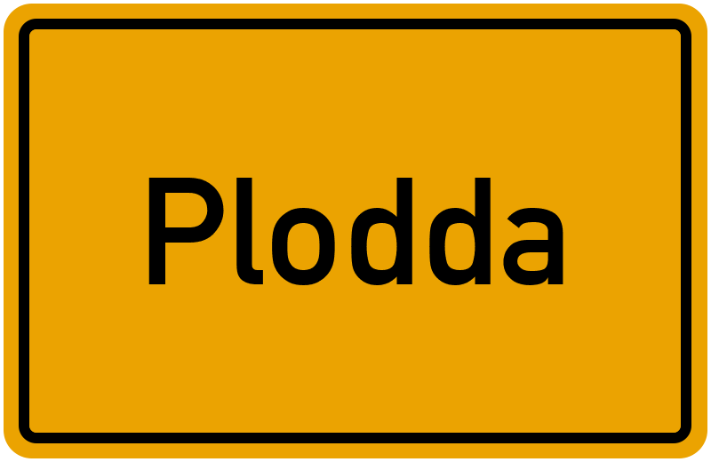 Ortsschild Plodda