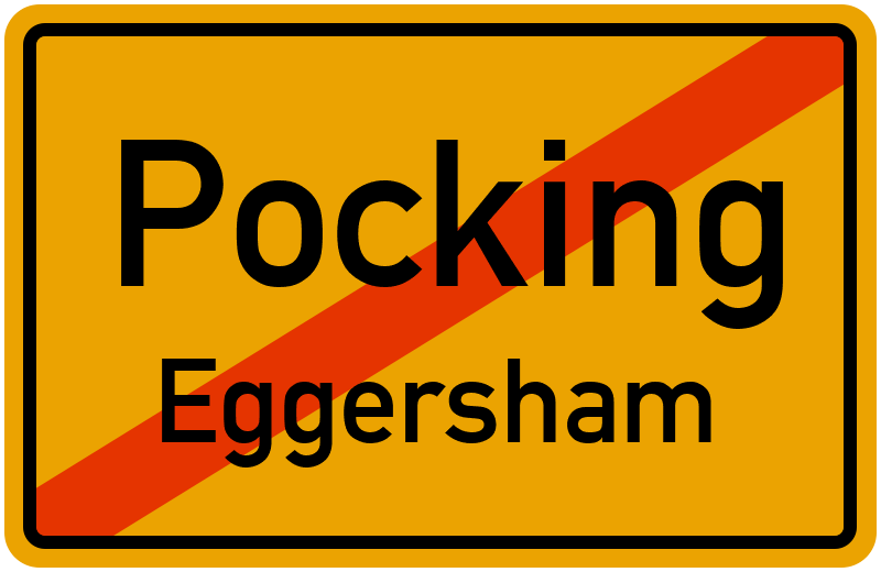 Ortsschild Pocking