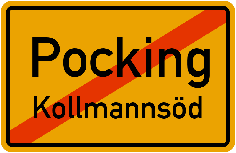 Ortsschild Pocking