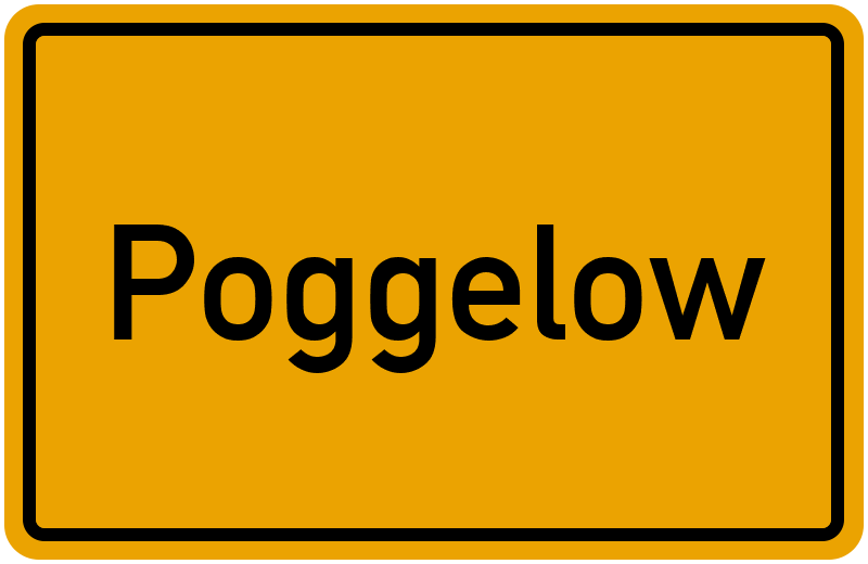 Ortsschild Poggelow