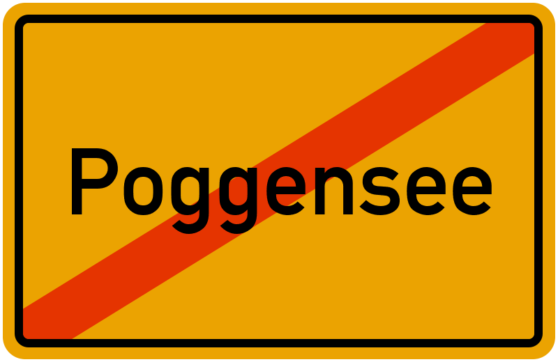 Ortsschild Poggensee
