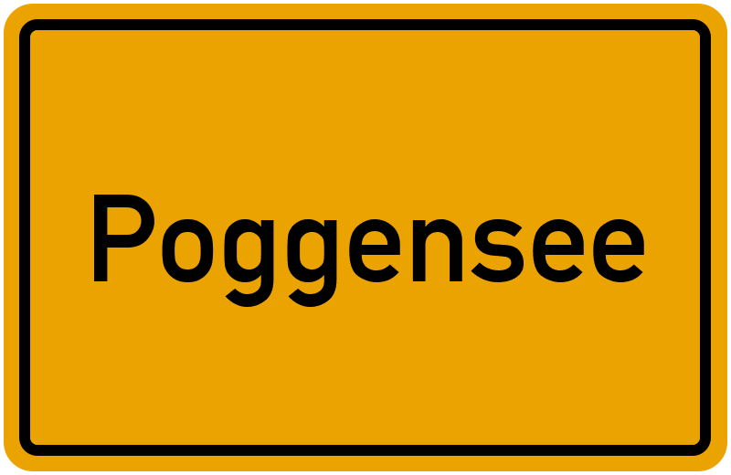 Ortsschild Poggensee