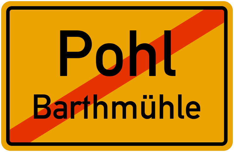 Ortsschild Pohl