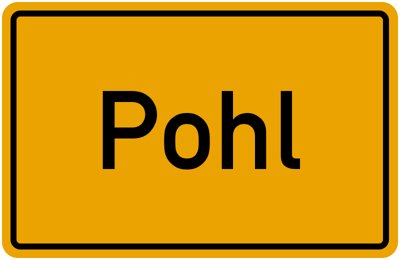 Ortsschild Pohl