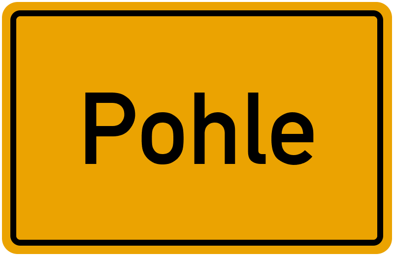 Ortsschild Pohle