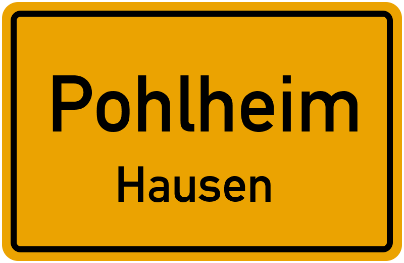 Ortsschild Pohlheim