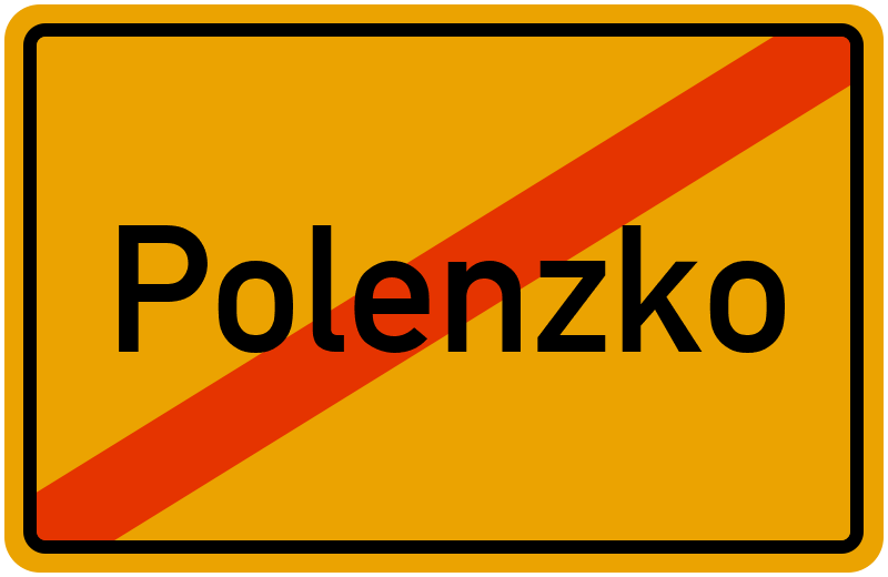 Ortsschild Polenzko