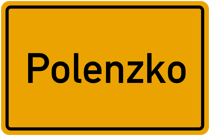 Ortsschild Polenzko