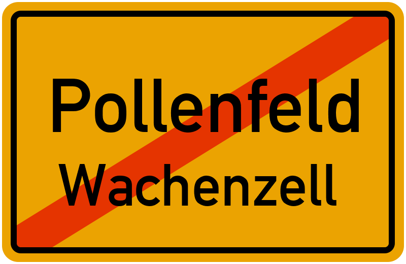 Ortsschild Pollenfeld