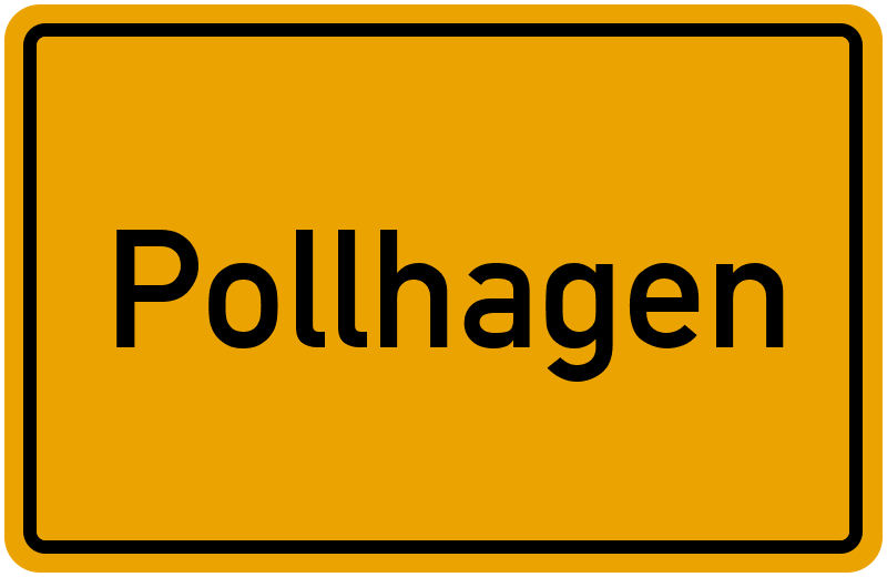 Ortsschild Pollhagen