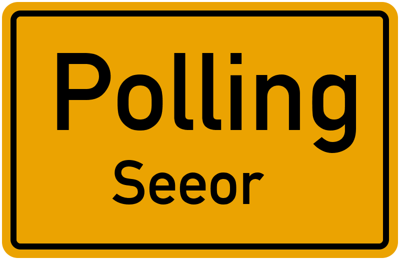 Ortsschild Polling