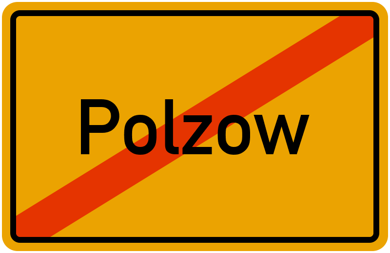 Ortsschild Polzow