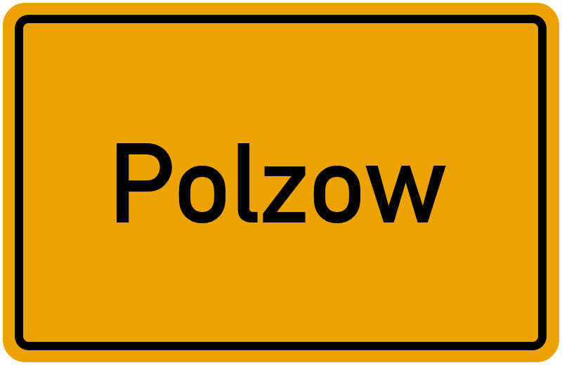 Ortsschild Polzow