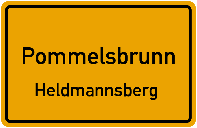 Ortsschild Pommelsbrunn
