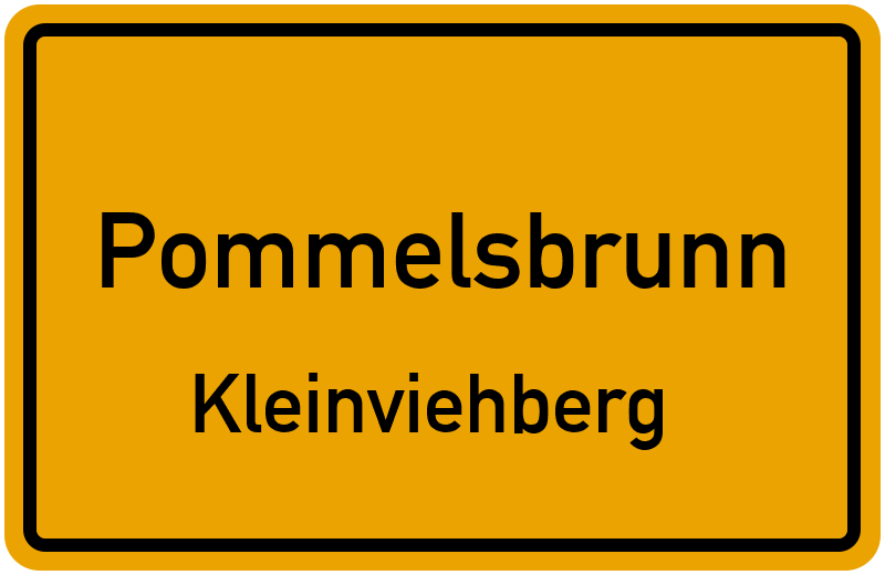 Ortsschild Pommelsbrunn