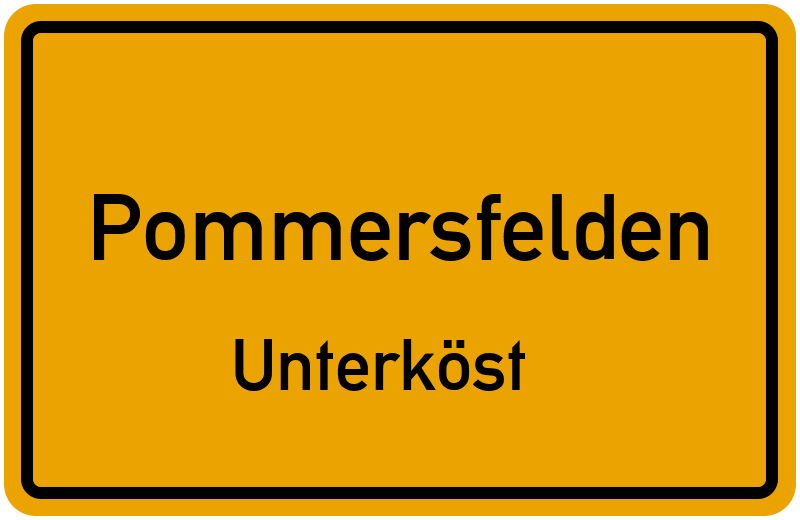 Ortsschild Pommersfelden