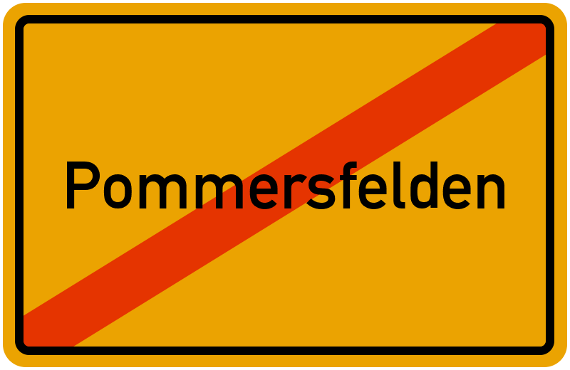 Ortsschild Pommersfelden