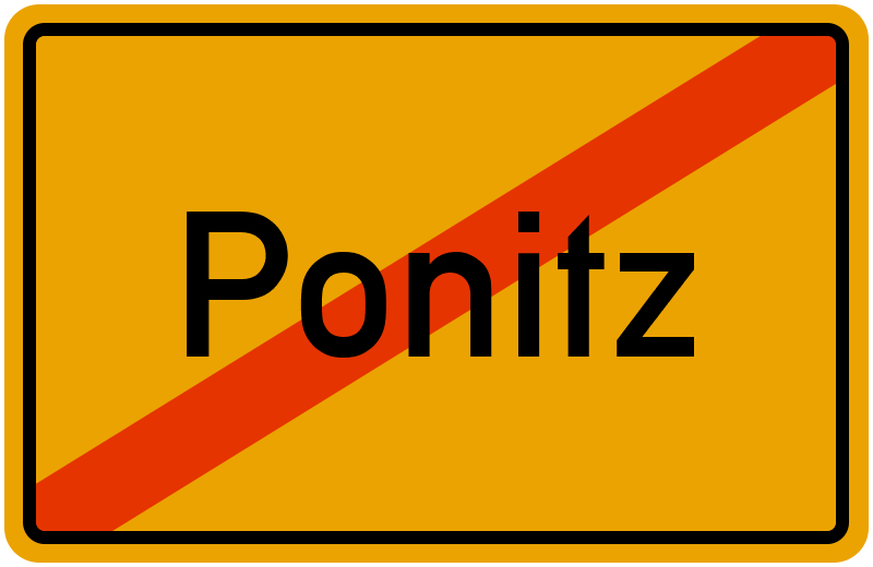 Ortsschild Ponitz