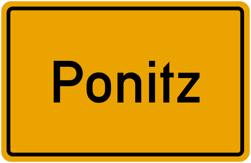 Ortsschild Ponitz