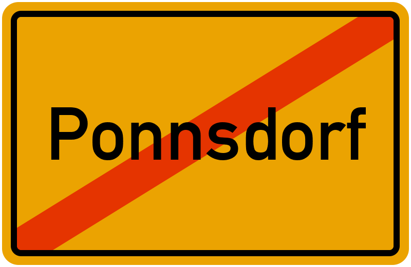 Ortsschild Ponnsdorf