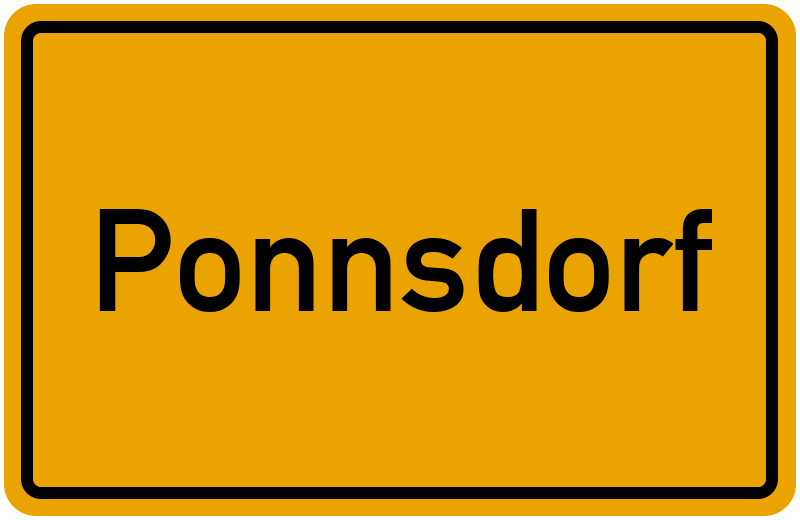 Ortsschild Ponnsdorf