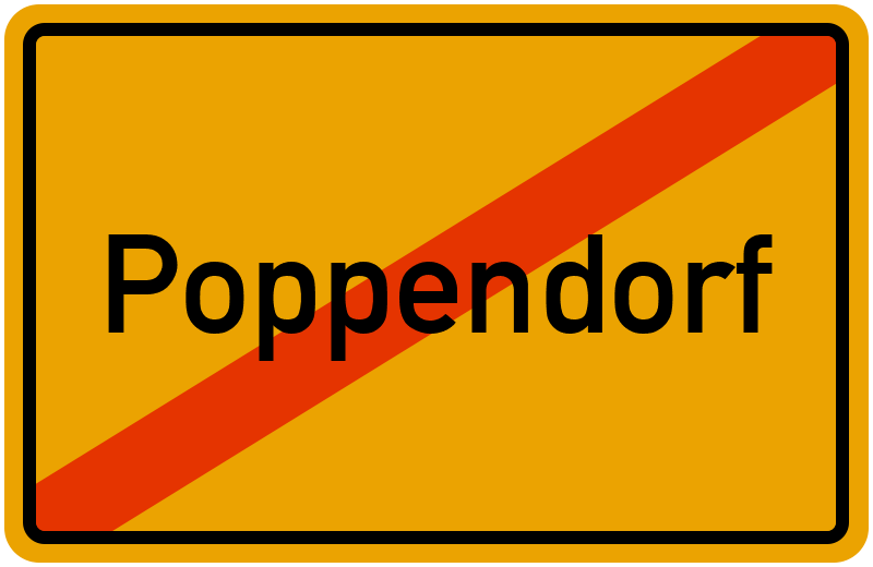 Ortsschild Poppendorf