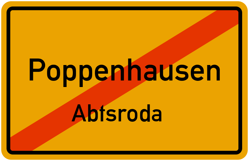 Ortsschild Poppenhausen