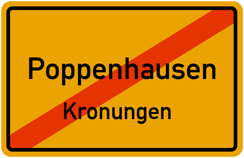 Ortsschild Poppenhausen