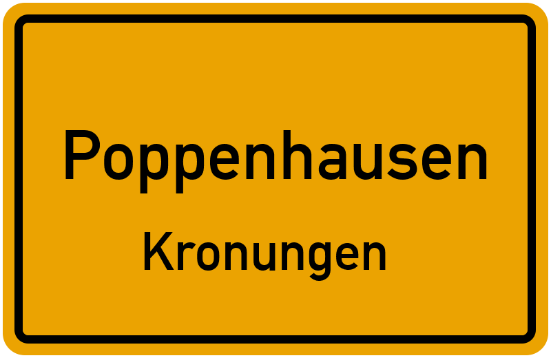 Ortsschild Poppenhausen