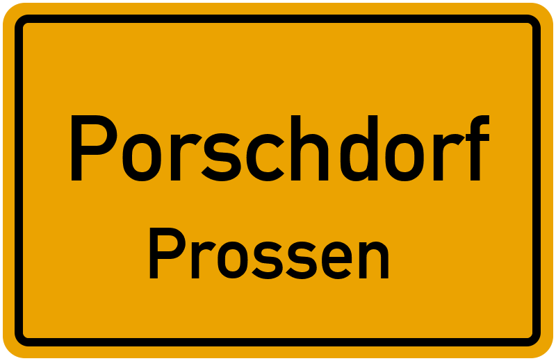 Ortsschild Porschdorf
