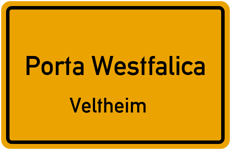 Ortsschild Porta Westfalica