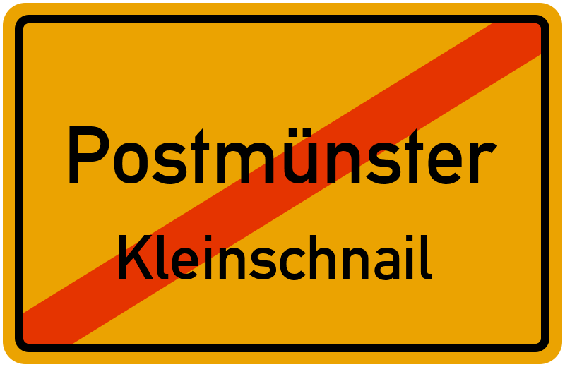 Ortsschild Postmünster