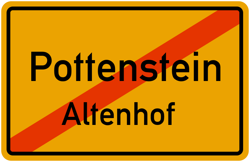 Ortsschild Pottenstein