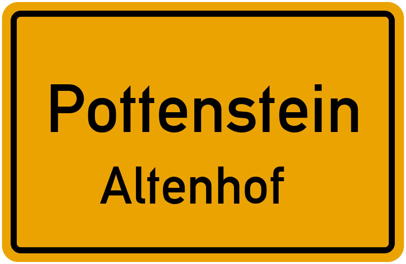 Ortsschild Pottenstein