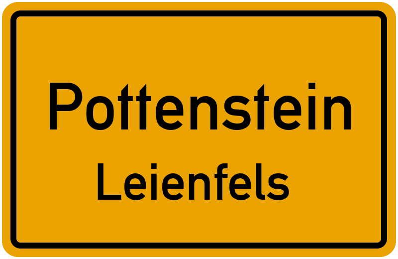 Ortsschild Pottenstein