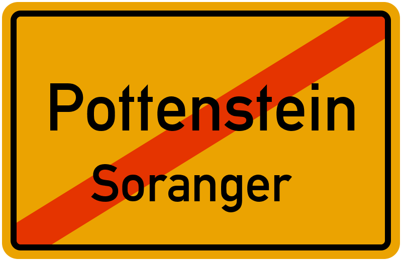 Ortsschild Pottenstein