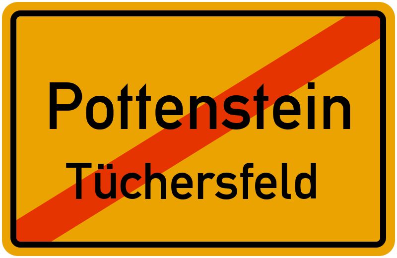Ortsschild Pottenstein