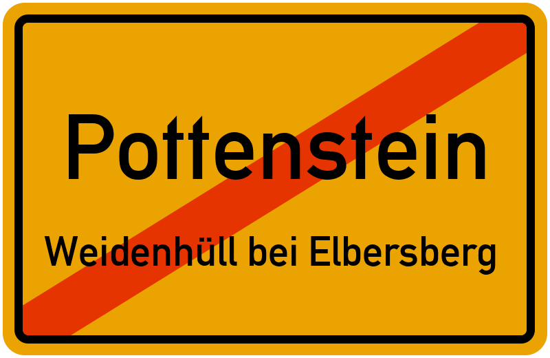Ortsschild Pottenstein