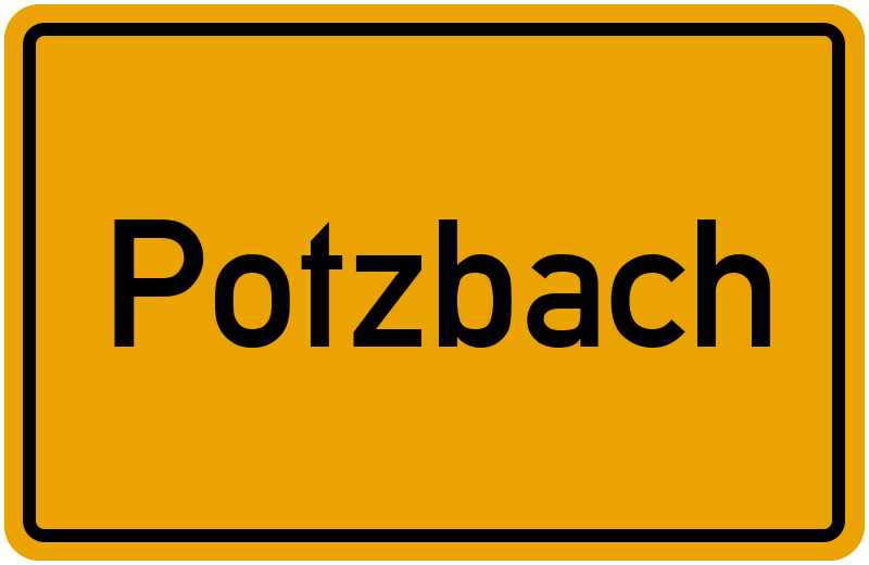 Ortsschild Potzbach