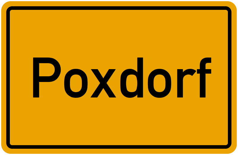 Ortsschild Poxdorf