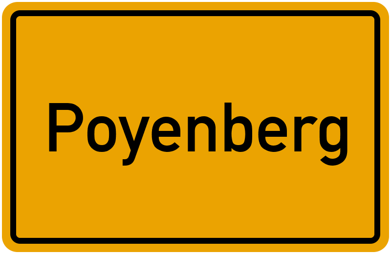 Ortsschild Poyenberg