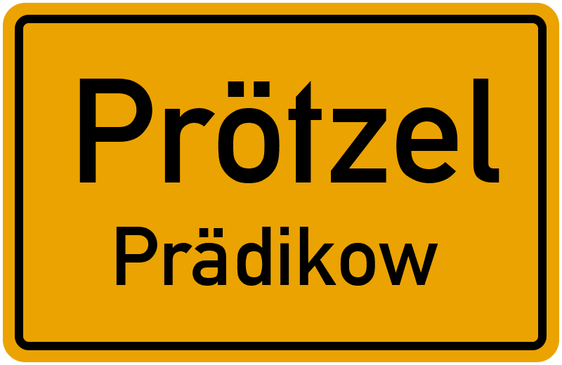 Ortsschild Prötzel