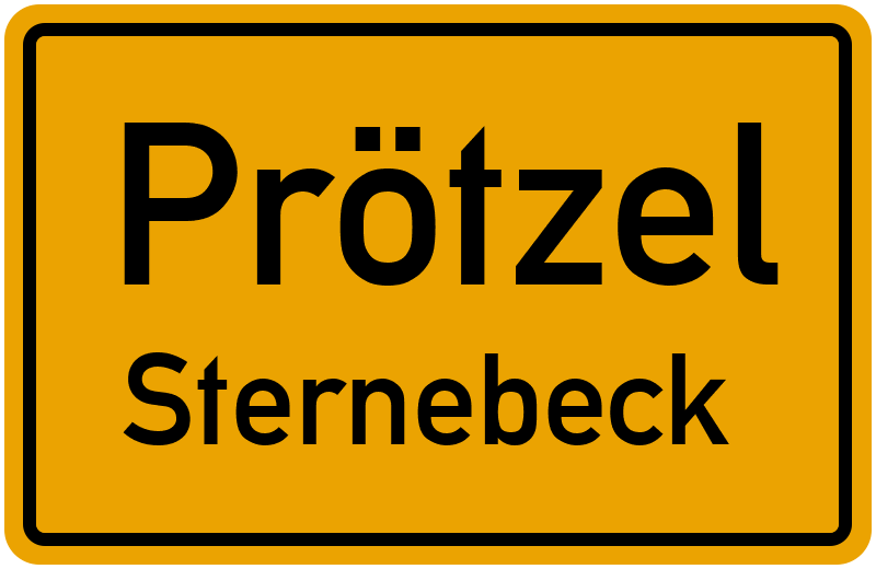 Ortsschild Prötzel