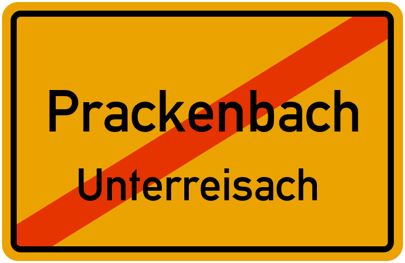 Ortsschild Prackenbach
