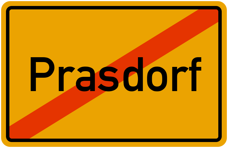 Ortsschild Prasdorf