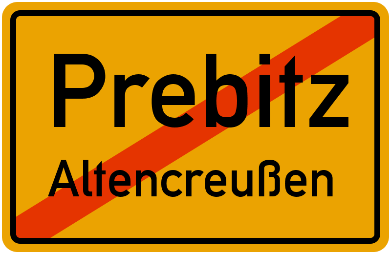 Ortsschild Prebitz