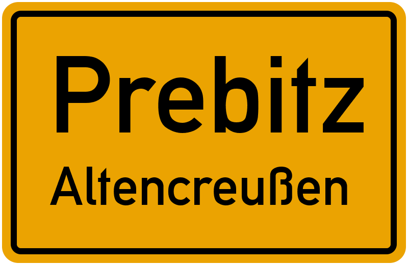 Ortsschild Prebitz