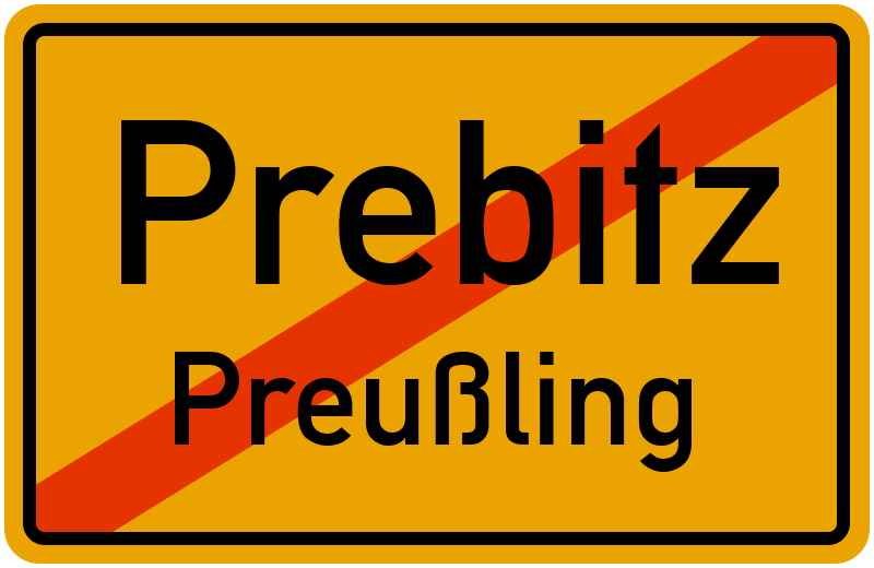 Ortsschild Prebitz
