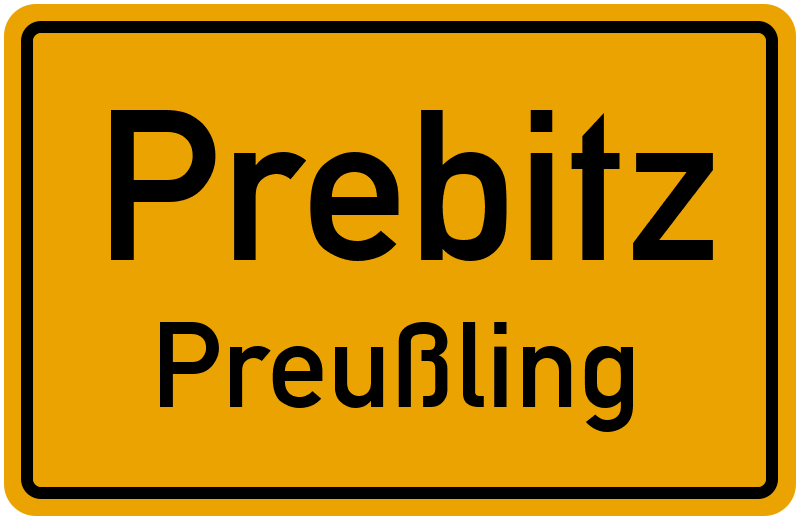 Ortsschild Prebitz