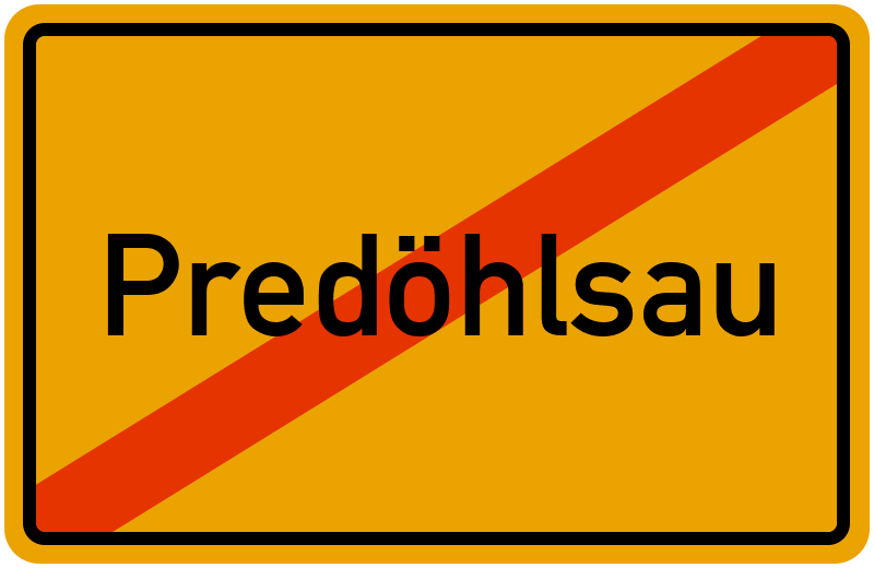 Ortsschild Predöhlsau